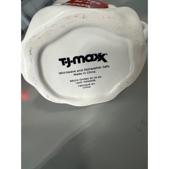 TJ Maxx Ghost Ceramic Mug White Red I'd Rather Be At TJ Maxx Microwave Safe - Picture 5 of 6